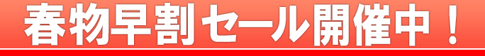春物早割セール開催中！